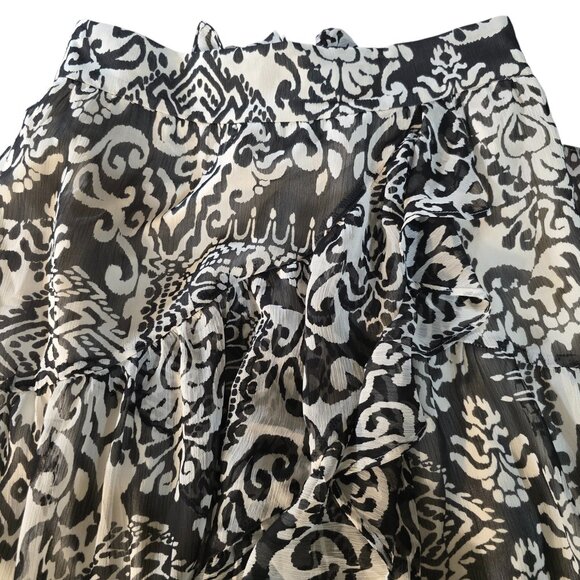 Express Women's Back White Ruffled Maxi Skirt Medium - Picture 2 of 5